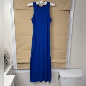 Loft Blue Sleeveless Midi Dress